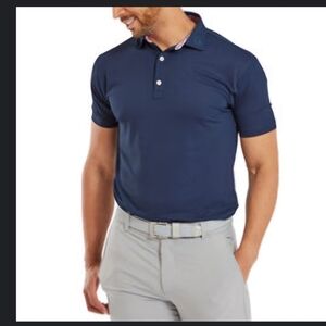 Footjoy Performance Golf Outdoors Recreational Polo Shirt  sz M navy